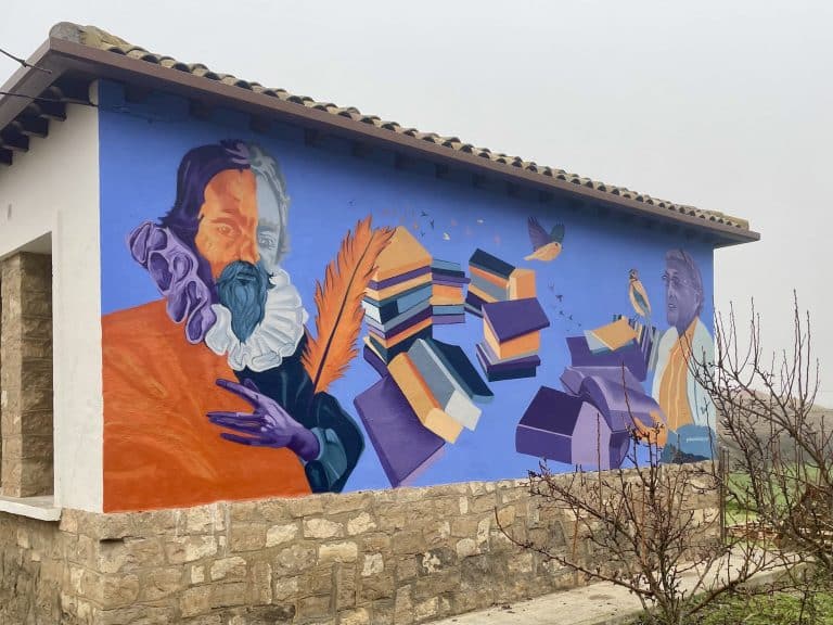 arte mural miguel servet y maria moliner villanueva de sigena